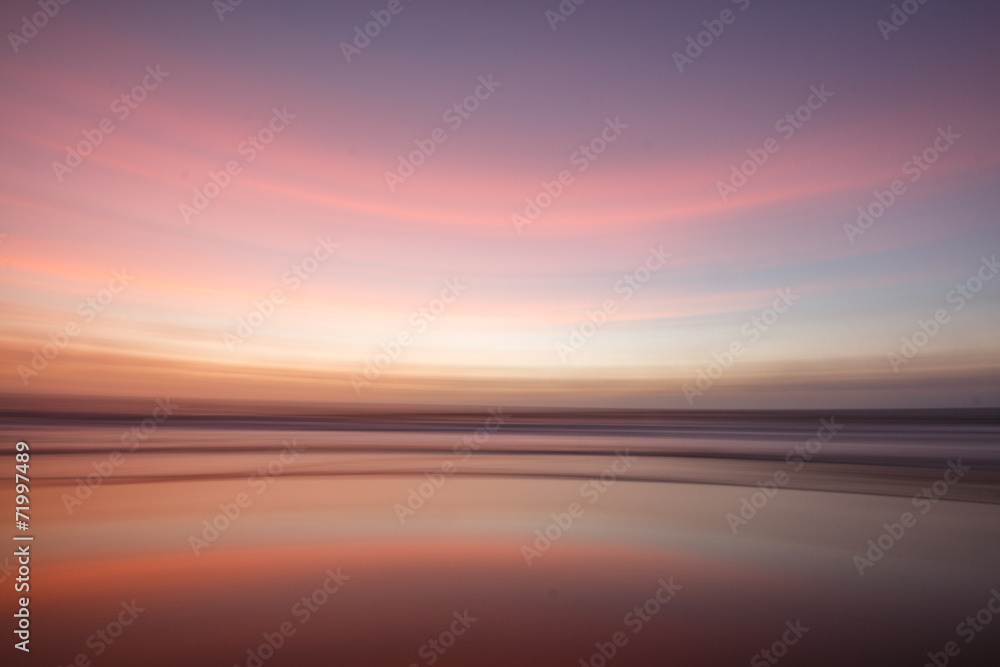 Sunset on Sylt - motion blurred colorful sunset