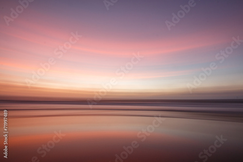 Sunset on Sylt - motion blurred colorful sunset