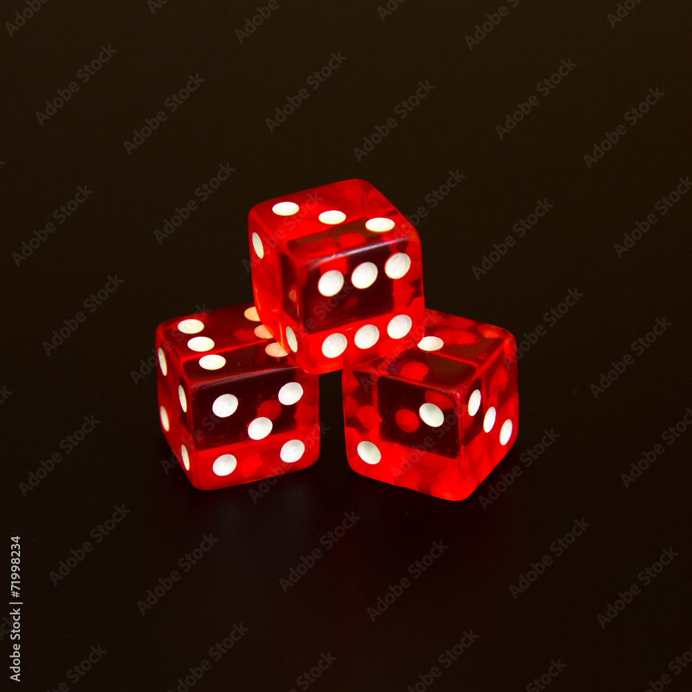 numbered dice game isolated in black background numbered dice game isolated in black background