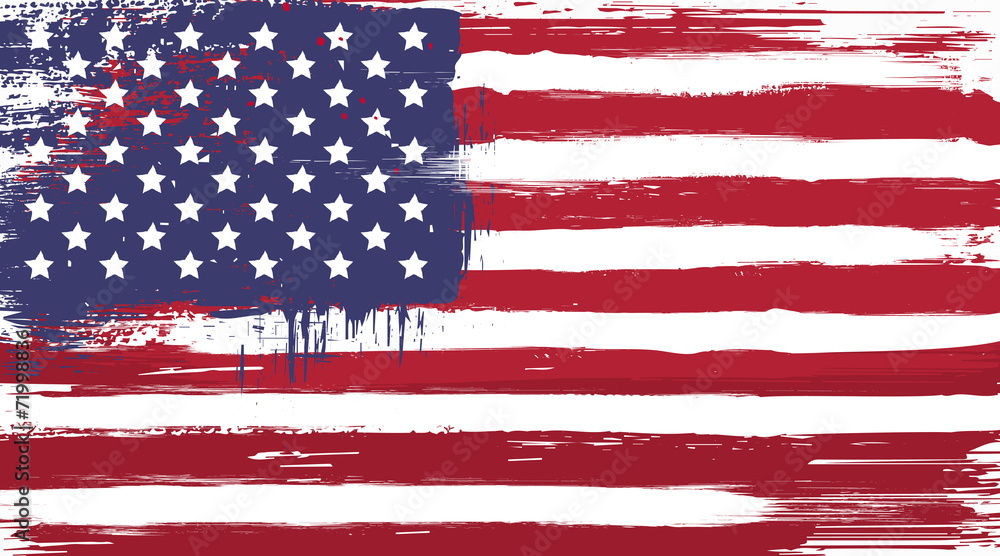 Obraz premium USA grunge flag