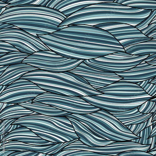seamless waves pattern in ocean colors