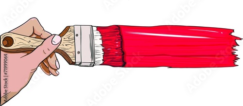 Brush and paint vector