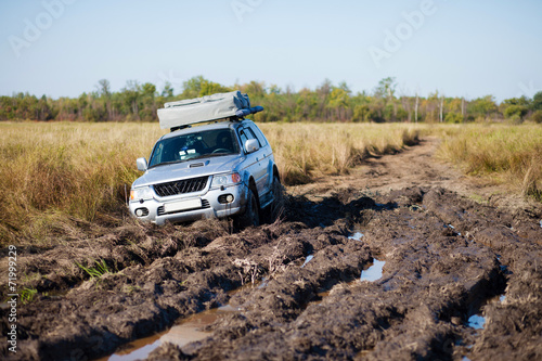 Billede på lærred Car stuck