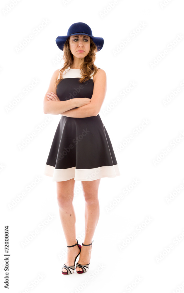 model isolated on plain background upset angry worried model isolated on plain background upset angry worried