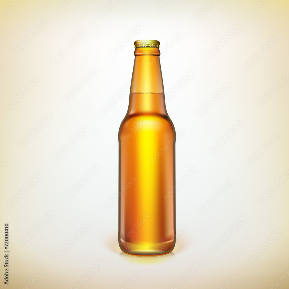 Glass beer brown bottle. Product packing. Glass beer brown bottle. Product packing.