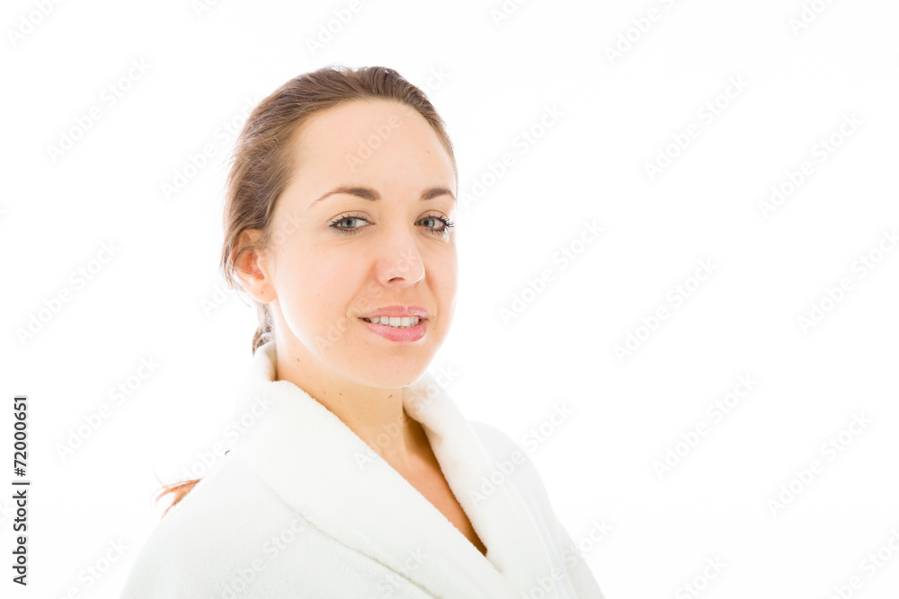 model isolated on plain background happy smiling arms crossed model isolated on plain background happy smiling arms crossed