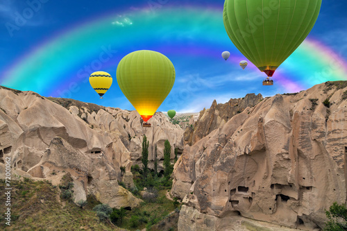 Hot air balloons sunset, Cappadocia, Turkey © Emoji Smileys People