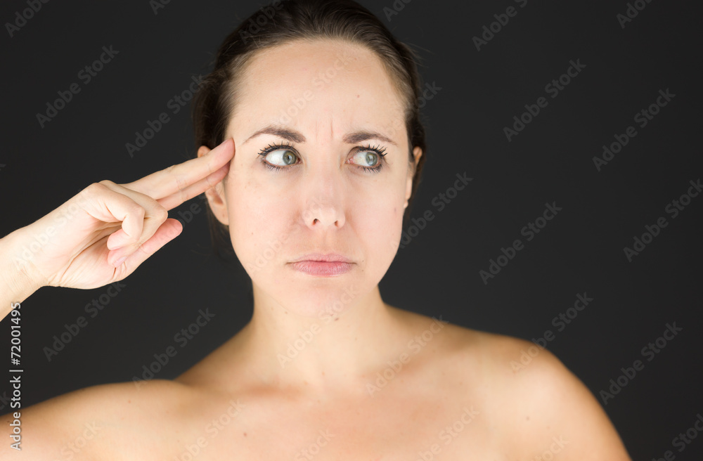 model isolated on plain background hand gesture gun model isolated on plain background hand gesture gun