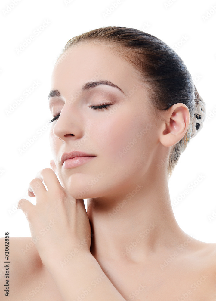 photo of t beautiful woman with a natural make-up photo of t beautiful woman with a natural make-up