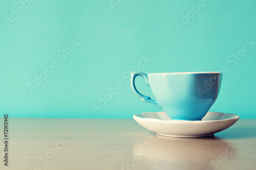 Vintage blue tea cup