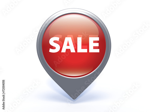 sale pointer icon on white background