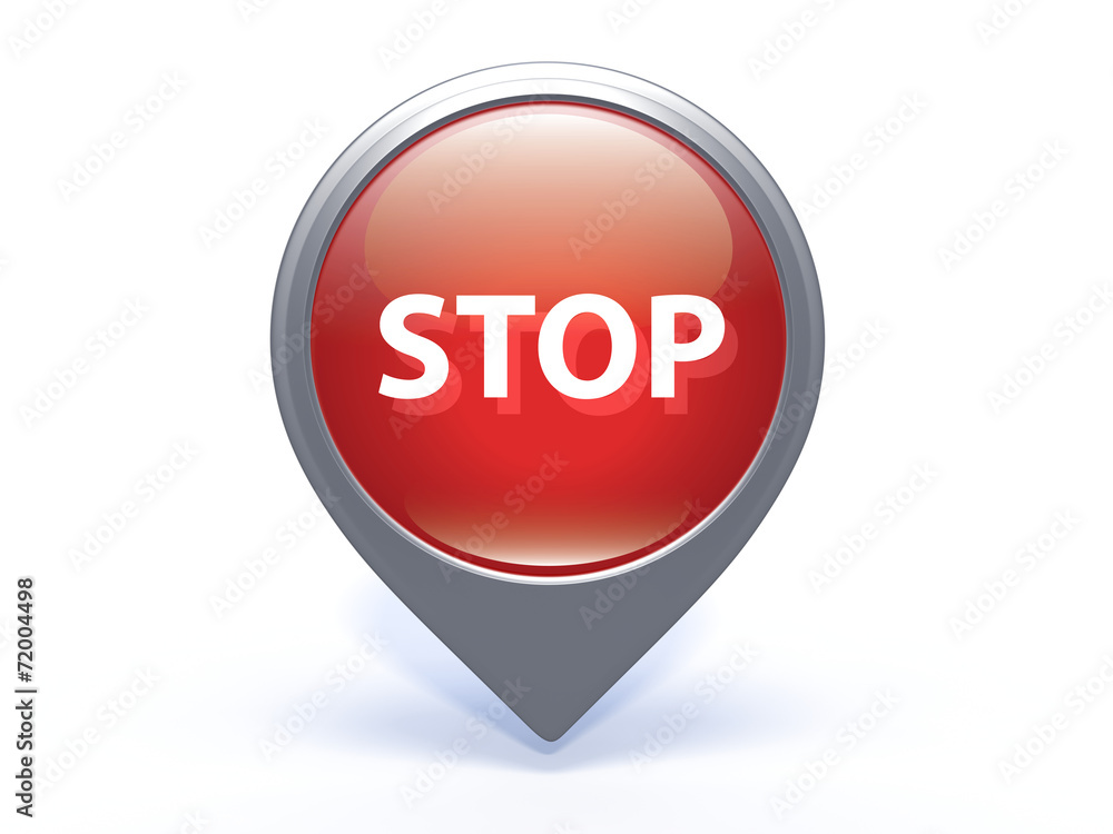 stop pointer icon on white background stop pointer icon on white background