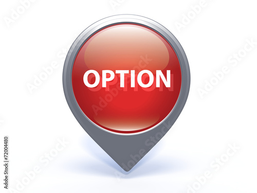 option pointer icon on white background