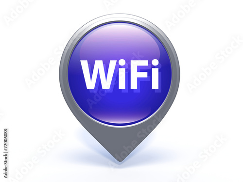 wifi pointer icon on white background