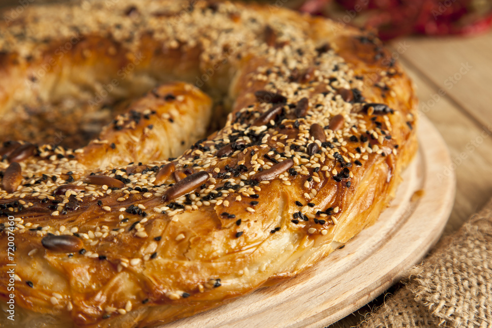 Turkish meat and cheese stuffed filo dough borek kol boregi Turkish meat and cheese stuffed filo dough borek kol boregi