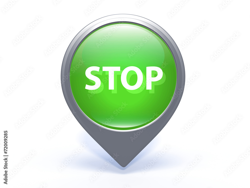 stop pointer icon on white background stop pointer icon on white background