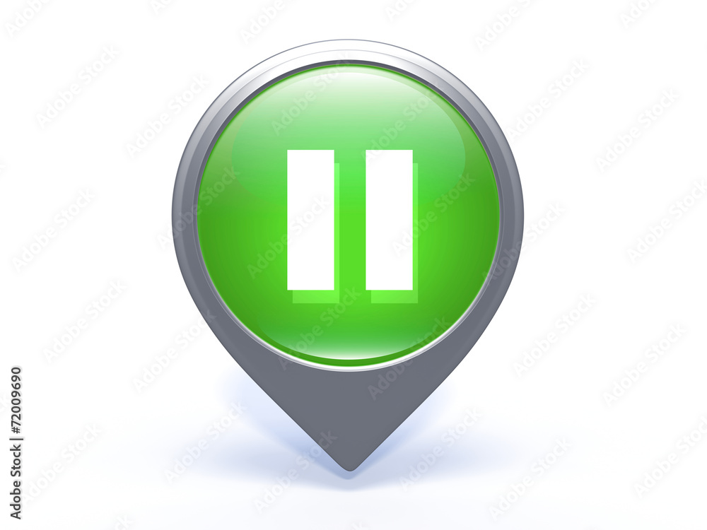 pause pointer icon on white background pause pointer icon on white background