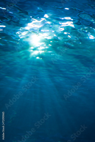 Underwater shot with sunrays