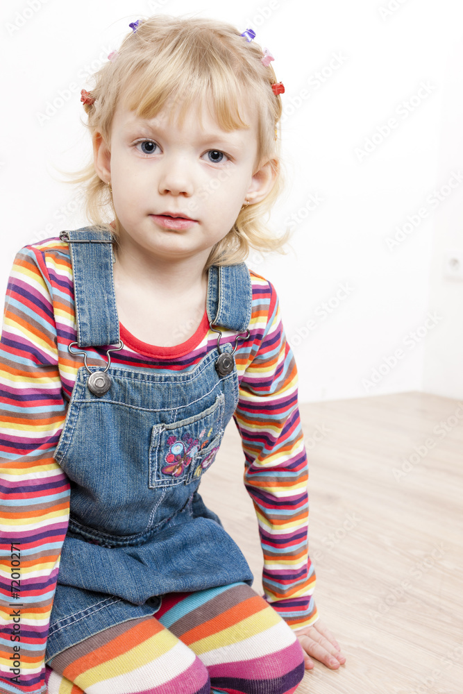 portrait of little girl wearing dress portrait of little girl wearing dress