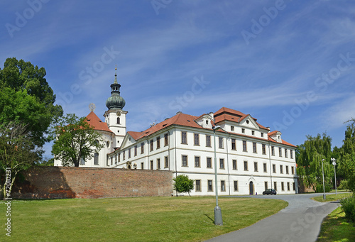 View of the old monastery Brevnov in Prague, Czech republic photo