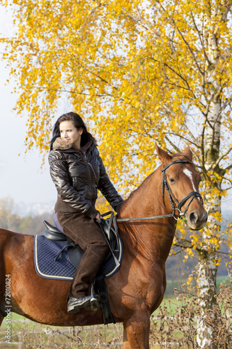 equestrian on horseback in autumnal nature © Richard Semik