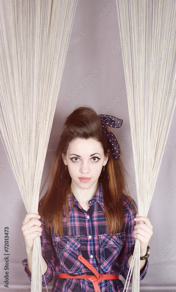 young beautiful woman in retro style pin-up young beautiful woman in retro style pin-up