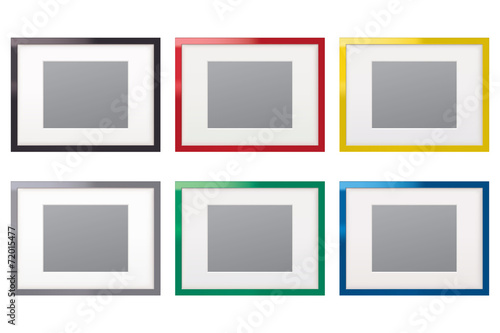Paper frames. Set. Vector illustration