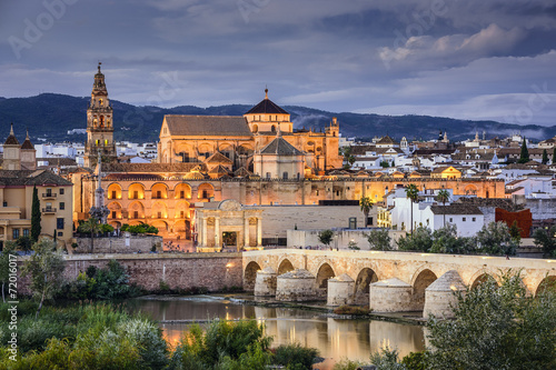 Cordoba, Spain at the Roman Bridge and Mosque-Cathedral photo