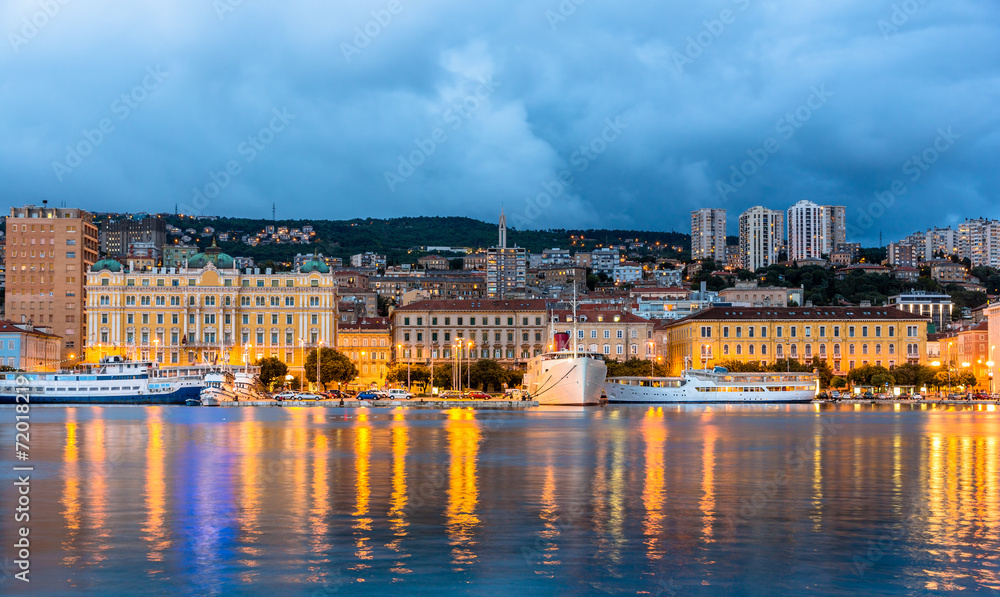 View of Rijeka city in Croatia