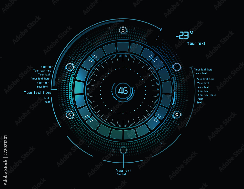Futuristic infographics as head-up display Futuristic infographics as head-up display