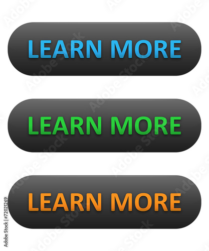 "LEARN MORE" Web Buttons (about us more information find out)