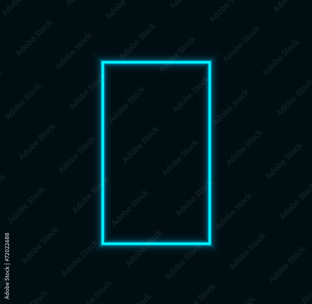 Vector modern neon number on black background. Vector modern neon number on black background.