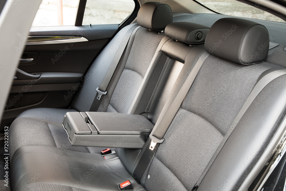 Back passenger seats in a modern car