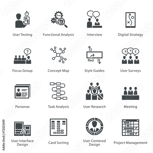 Web Usability & Accessibility Icons Set 1 - Noir Series