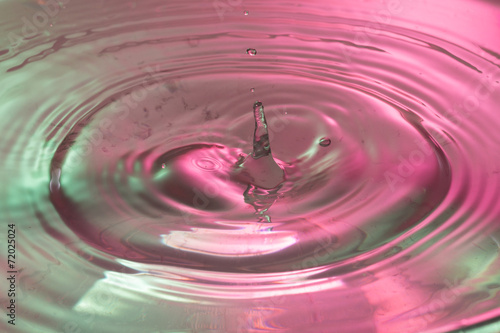 art water drop in green and pink