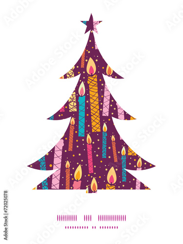 Vector colorful birthday candles Christmas tree silhouette