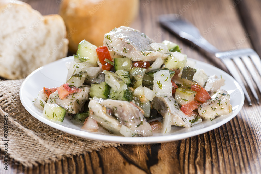 Portion of Herring Salad Portion of Herring Salad