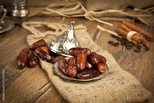 Dried date palm fruits or kurma, ramadan ( ramazan ) food