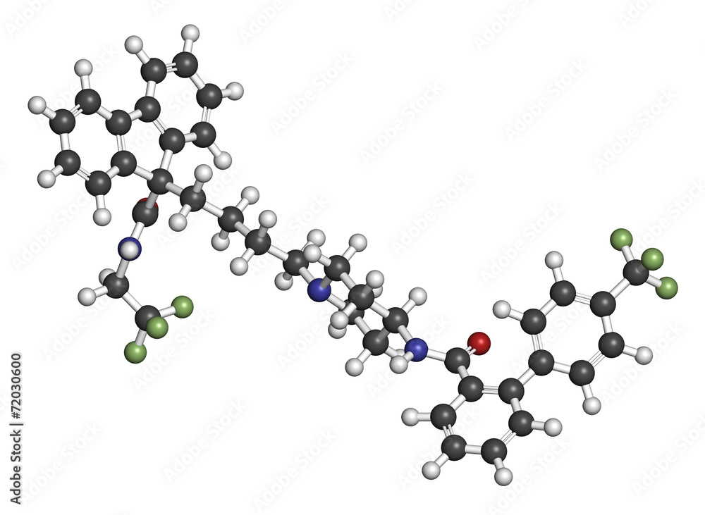 Lomitapide cholesterol lowering drug molecule. 