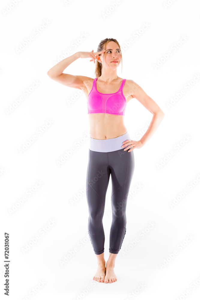 model isolated on plain background hand gesture gun model isolated on plain background hand gesture gun