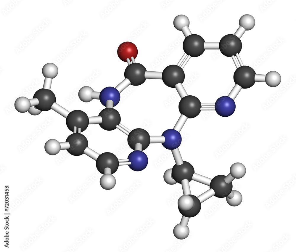 Nevirapine HIV drug molecule. Belongs to NNRTI class. Nevirapine HIV drug molecule. Belongs to NNRTI class.