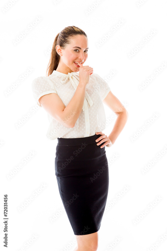Nervous model bting finger nails Nervous model bting finger nails