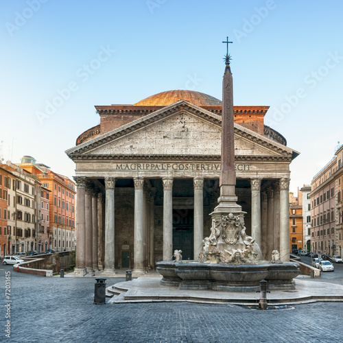 Pantheon at dawnt, Rome, Italy.