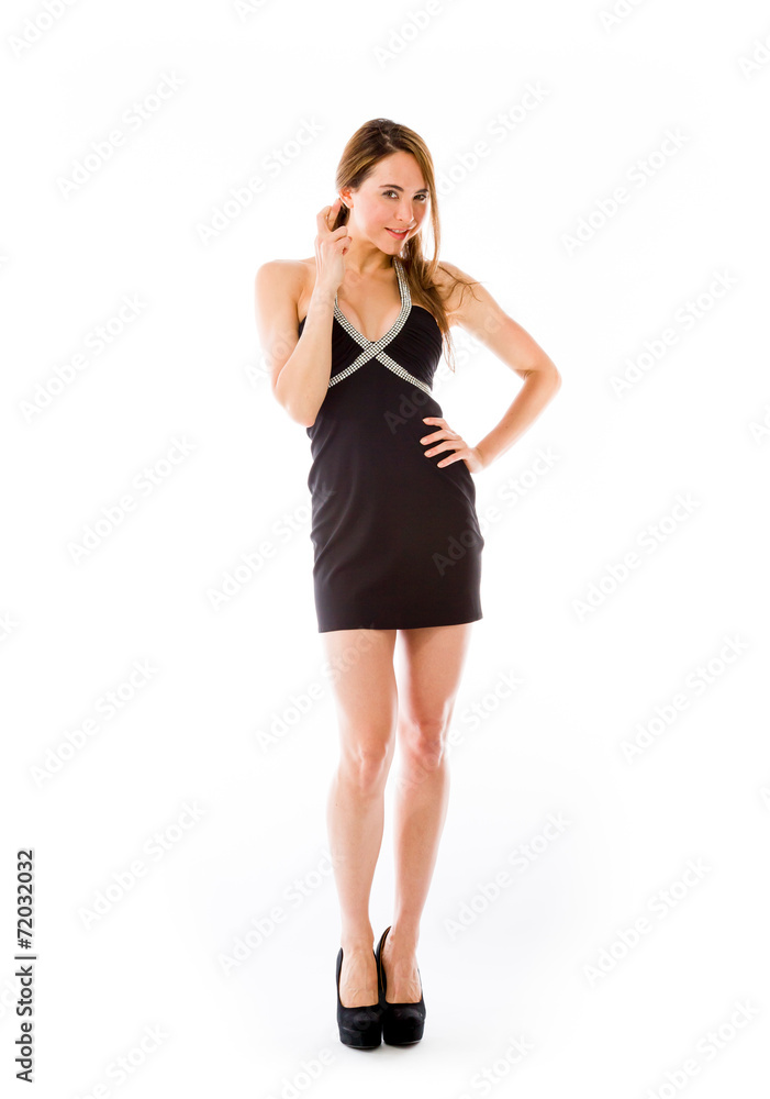 model isolated with fingers crossed for luck model isolated with fingers crossed for luck