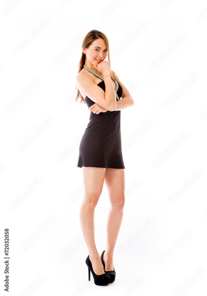 model isolated on plain background thinking model isolated on plain background thinking