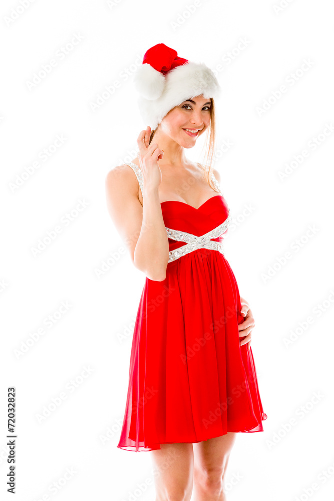 model isolated with fingers crossed for luck model isolated with fingers crossed for luck