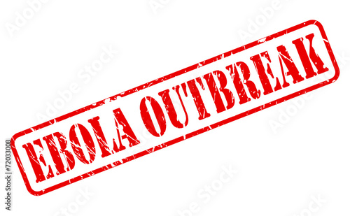 Ebola outbreak red stamp text