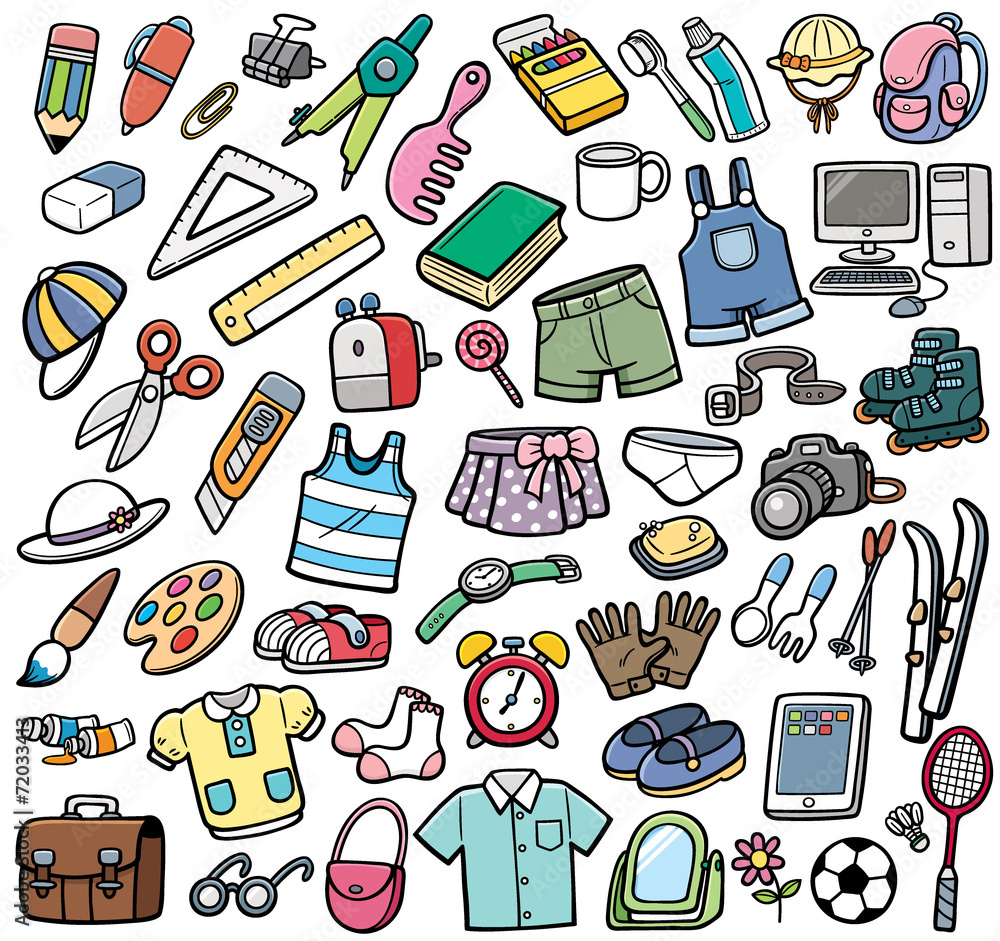Vector Illustration of Different objects Vector Illustration of Different objects