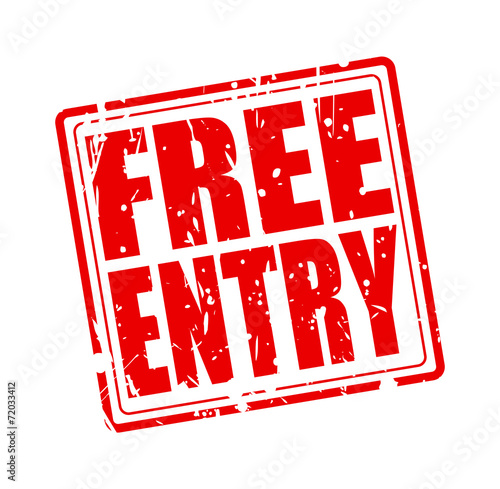 Free entry red stamp