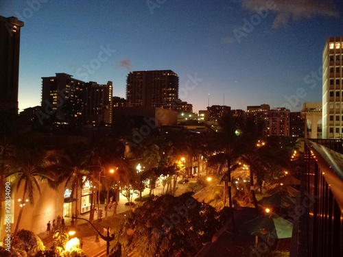 Waikiki Skyline View from Hotel